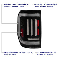 2022-2024 Ford Maverick LED Tail Lights Smoked (pair)