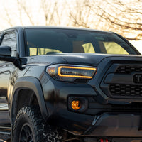 2016-2023 Toyota Tacoma LED Projector Headlights with Selectable DRL Chrome (pair)