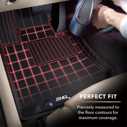 3D MAXpider 2008-2014 Mercedes-Benz C-Class W204 Kagu 1st Row Floormat - Black