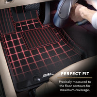 3D MAXpider 2021 Ford Mustang Mach-E Kagu 1st & 2nd Row Floormat - Black