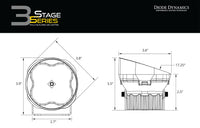 SS3 Max ABL White SAE Fog Angled No Brackets (pair)