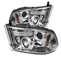 Spyder Dodge Ram 1500 09-14 10-14 Projector Headlights Halogen- LED Halo LED - Chrm PRO-YD-DR09-HL-C