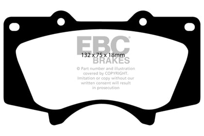 EBC 10+ Lexus GX460 4.6 Greenstuff Front Brake Pads