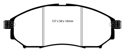 EBC 05-08 Infiniti G35 3.5 2WD Bluestuff Front Brake Pads