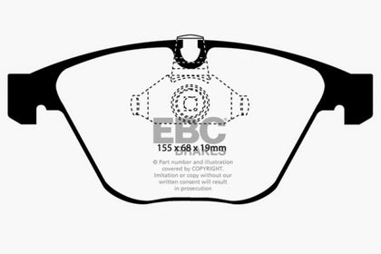 EBC 08-10 BMW M3 4.0 (E90) Redstuff Front Brake Pads