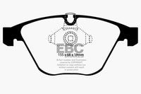 EBC 08-10 BMW M3 4.0 (E90) Yellowstuff Front Brake Pads