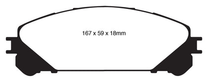 EBC 10+ Lexus RX350 3.5 (Japan) Greenstuff Front Brake Pads