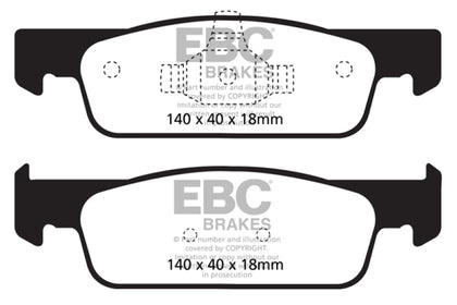 EBC 2016-2017 Smart Fortwo 0.9L Turbo Yellowstuff Front Brake Pads