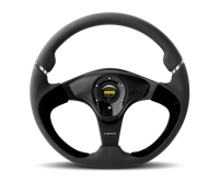 Momo Nero Steering Wheel 350 mm - Black Leather/Suede/Black Spokes