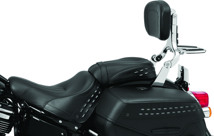 Kuryakyn Fixed Mounts Multi-Purpose Driver & Passenger Backrest 18-Up Softail Black