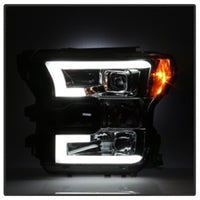 Spyder Ford F150 2015-2017 Projector Headlights - Light Bar DRL LED - Smoke PRO-YD-FF15015-LBDRL-SM