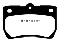 EBC 06-07 Lexus GS300 3.0 Redstuff Rear Brake Pads