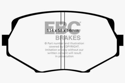 EBC 94-01 Mazda Miata MX5 1.8 Redstuff Front Brake Pads