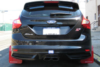 Rally Armor 12-19 Ford Focus ST / 16-19 RS Nitrous Blue UR Mud Flap w/White Logo