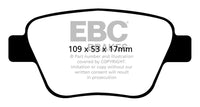 EBC 10-13 Audi A3 2.0 Turbo (Bosch rear caliper) Yellowstuff Rear Brake Pads