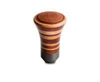 Momo Trofeo Heritage Shift Knob - Tall Wood, Layered Mahogany and Beechwood, Leather Insert Top