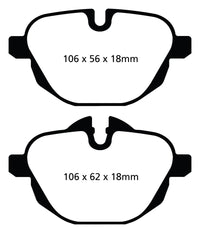 EBC 14+ BMW i8 1.5 Turbo/Electric Yellowstuff Rear Brake Pads