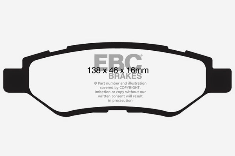 EBC 08-13 Cadillac CTS 3.0 Ultimax2 Rear Brake Pads