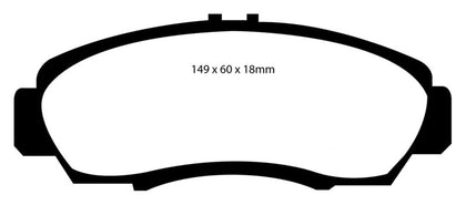 EBC 01-03 Acura CL 3.2 Redstuff Front Brake Pads