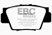 EBC 91-96 Acura NSX 3.0 Yellowstuff Rear Brake Pads