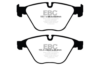 EBC 10+ BMW 535i 3.0 Turbo (F10) Redstuff Front Brake Pads