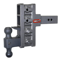 Gen-Y Mega Duty 2.5in Shank 6in Offset Drop 21K Hitch w/GH-061 Dual-Ball/GH-062 Pintle Lock