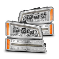 AlphaRex 03-06 Chevy Silverado 1500/2500HD/3500HD/Avalanche Chrome NOVA LED Proj Headlights