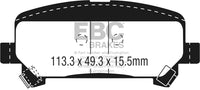 EBC 15+ Chevrolet Colorado 2.5 Greenstuff Rear Brake Pads