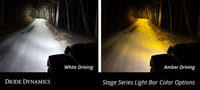 Diode Dynamics 30 In LED Light Bar Single Row Straight - Amber Driving Each Stage Series