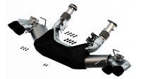 Borla 2020 Chevrolet Corvette C8 6.2L S-Type Exhaust System Dual Round Rolled A/C Black Chrome Tips