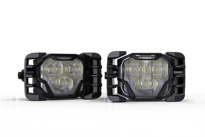 4Banger Fog Lights: 17-22 Super Duty (HXB Yellow SAE Wide Beam)