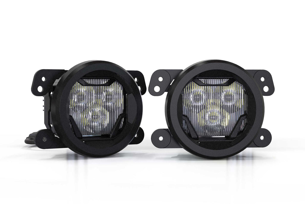 4Banger Fog Lights: Wrangler JK (HXB White Spot Beam)