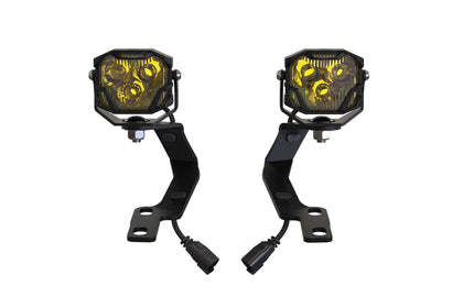 Morimoto 4Banger Ditch Light Kit: 05-15 Tacoma (NCS Yellow SAE Wide Beam)