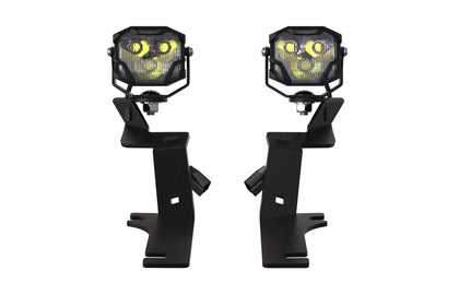 Morimoto 4Banger Ditch Light Kit: 17-20 Raptor (HXB Yellow Combo Beam)