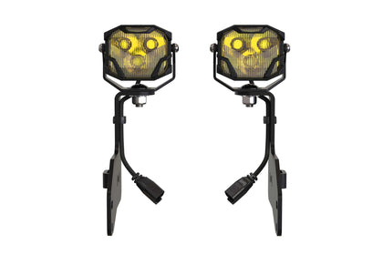 Morimoto 4Banger Ditch Light Kit: 11-16 Super Duty (HXB Yellow SAE Wide Beam)