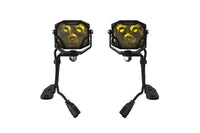 Morimoto 4Banger Ditch Light Kit: 07-13 Silverado (HXB Yellow Spot Beam)