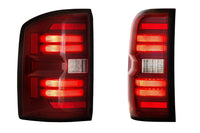 XB LED Tail Lights: GMC Sierra (14-18 / Red Lens / Set)