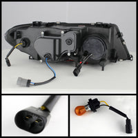 Spyder BMW E46 3-Series 04-06 2 DR Projector Halogen Model- LED Halo Blk PRO-YD-BMWE4604-2DR-HL-BK