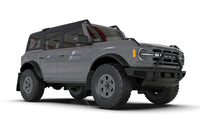 Rally Armor 21-24 Ford Bronco (Plstc Bmpr - NO Rptr/Sprt - NO RR/RB) Blk Mud Flap w/Met. Blk Logo