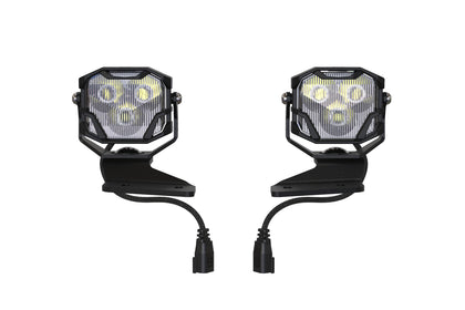 Morimoto 4Banger Ditch Light Kit: 2021+ Bronco (HXB White SAE Wide Beam)