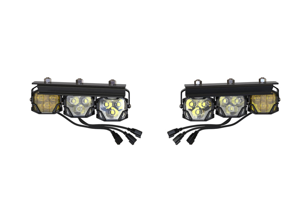 4Banger Triple Fog Kit: 2021+ Bronco (brackets and harness)