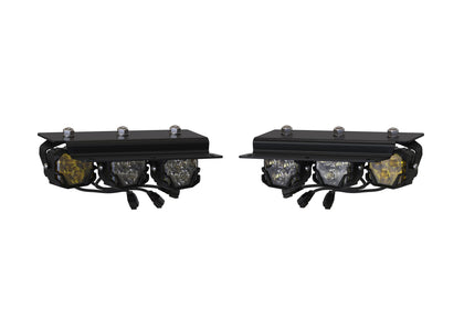 Morimoto 4Banger Triple Fog Kit: Bronco (21+ / Brackets only / Set)