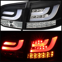 Spyder Volkswagen Golf/GTI 10-13 G2 Type With Light Bar LED Tail Lights Black ALT-YD-VG10-LED-G2-BK