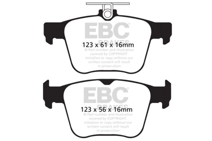 EBC 14-20 Audi S3 2.0 Turbo Redstuff Rear Brake Pads