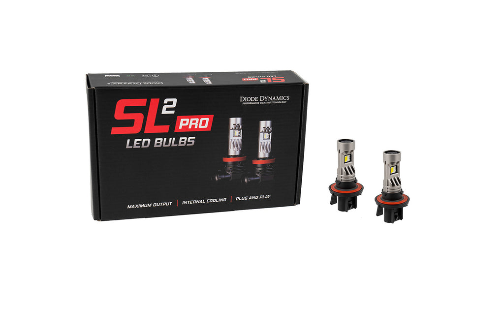 H13 White SL2 Pro LED Bulbs Pair Diode Dynamics