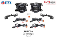 Elite Series Fog Lamps for 2020-2022 Jeep JT Gladiator Rubicon w/ Steel Bumper Pair Yellow 3000K Diode Dynamics