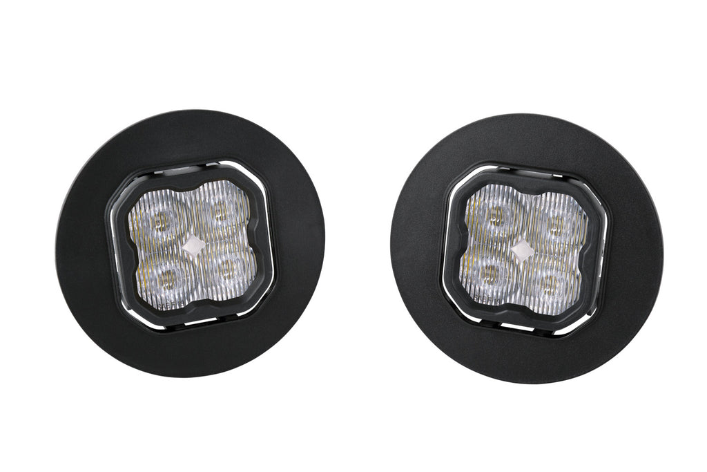 SS3 LED Fog Light Kit for 2007-2014 GMC Sierra 2500/3500 White SAE Fog Sport w/ Backlight Diode Dynamics