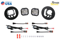 SS3 LED Fog Light Kit for 2007-2014 GMC Sierra 2500/3500 White SAE Fog Sport w/ Backlight Diode Dynamics