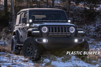 SS3 LED Fog Light Kit for 2018-2021 Jeep JL Wrangler White SAE Fog Sport w/ Backlight Type MS Bracket Kit Diode Dynamics
