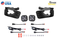 SS3 LED Fog Light Kit for 2009-2012 Ram 1500 White SAE Fog Max w/ Backlight Diode Dynamics